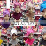 C047 New Style Both Sides Satin Crossover Ninja Inner Underscarf,full Underscarf to Cover Neck thumbnail-1