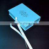 Top Sale Blue Small Folding Gift Hat Shoe Box With Ribbon Close thumbnail-5