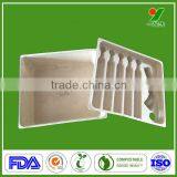 China Manufacturer New Design High Quality Biodegradable Bagasse Pulp Anti-knock Packaging Trays for Electronic Component thumbnail-2