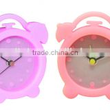 Chrismas gift double bell silicon alarm clock S1101 meet CE and Rohs best for Chrismas gift