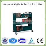 School Library Steel Movable Flat Book Cart Book Truck Metal Book Cart thumbnail-1