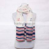 Europe and America 2015 Spring Fancy Anchors Fresh Cotton Scarf for Women ,Fashion Magic Scarf With HIgh Quality thumbnail-2