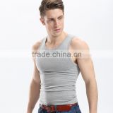 H-shaped wide collar vest muscle vest plain waistcoat new design sexy tight gym cotton vest for men