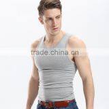 H-shaped Wide Collar Vest Muscle Vest Plain Waistcoat New Design Sexy Tight Gym Cotton Vest for Men thumbnail-1