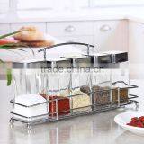 5pcs Spice Glass Storage Jar With Stainless Steel Lid thumbnail-1