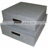 S/2 Multipurpose Fabric Overed Storage Box W/cut-out Handles thumbnail-6