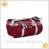China suppier durable good quality red outdoor cylindrical canvas duffel bag