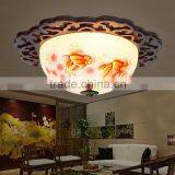 Vintage LED Ceramic Wood Interior Decoration Led Pendant Hanging Chandelier Celling Light Home Light Company Lights thumbnail-3