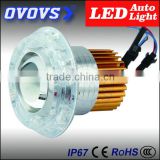 Guangzhou direct factory 12v 30w Motorcycle led driving/headlight with red,green,blue ring color
