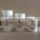 Wax Flameless LED Candles 4" 5 " 6" 3-Pack- With Custom Printing thumbnail-1