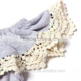 2016 Wholesale Safe and Comfortable Stylish Girl Cotton Grey Classical Baby Rompers thumbnail-3