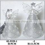 Chirstmas Hanging Glass Angel With Pearl thumbnail-1