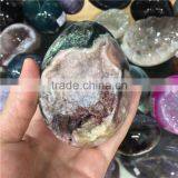 Natural Agate Geode Egg Smile Crystal Egg Ornaments thumbnail-4