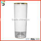 Glass Drinkware Type and Shot Glass Glass Type 2016 Hot Seling Sublimation Glass Shooters With Gold Rim