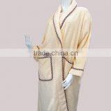 Light Yellow Jacquard Bathrobe Terry Bathrobe