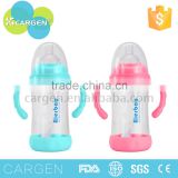 Wholesale 240ml wide neck glass baby feeding bottle