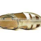 2016 Summer Beautiful Girls Closed Sandals With Gold Genuine Leather thumbnail-2