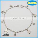 Olivia Jewelry Good Luck Dolphin Animal Charm 18k Gold Chain Anklet For Girls thumbnail-4