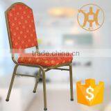 HC-D018 Red Fabric Antique Dining Chair Made in China