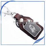Promotion Religious Car Leather Keychain With Logo