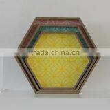 Pink Hexagon Thin Wooden Tray thumbnail-3