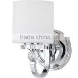 Polished Chrome 1 Light 6" Wide Bathroom Sconce With Opal Etched Glass thumbnail-1