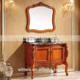 WTS-8255 40" Modern Single Sink Basin Bathroom Vanity Cabinet Marble Top With Mirror