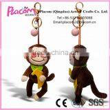 Hot Selling New Design Fashion Pretty Gifts and Promotional Gift Wholesale Cheap Plush Toy Keychains Monkey thumbnail-2