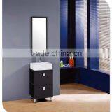 China manufacture simple designs commercial pvc material 12 / 24 inch I shape slim bathroom vanity for wholesale only