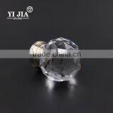 1 1/2 Inch Brass Base Hardware Clear Cabinet Handle Glass Knobs