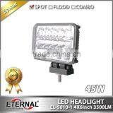 45W 4x6" High Power Led Dual Sealed Headlight H4 for Dodge GMC Lincoln Maserati With Out Mounting Brackets thumbnail-5
