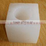 CRAFTED WHITE SALT CANDLE HOLDERS thumbnail-1