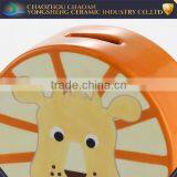 Decorative Paint Lion's Head Piggy Bank Ceramic Factory Wholesale thumbnail-2