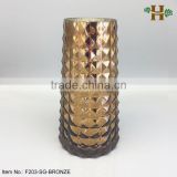 New Products Antique Gold Flower Vase, Luxury Gold Glass Vase