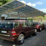 All Weather Glass Polycarbonate Covering Carport Aluminum Car Canopy thumbnail-1