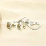9*16 mm Heart Shape Stainless Steel Earring Blanks thumbnail-2