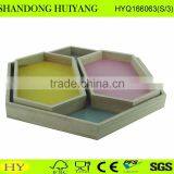 Personalized Colored Wooden Plate Wood Tray Wholesale thumbnail-1