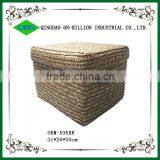 Straw Woven Storage Drawer Box thumbnail-1