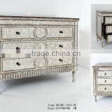 3 Drawers Living Room Furniture Solid Wood With Antique Mirror Cabinet thumbnail-4