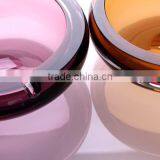 JingYaGe Black/Red/Yellow/Crystal Portable Glass Ashtray With Custom Logo thumbnail-2