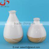 White Glazed With Wooden Bottom Chinese Ceramic Vase for Decoration thumbnail-6