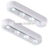 Twin Pack of Cool White LED Touch Operated Battery Cupboard Night Lights thumbnail-1