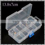 PP Plastic 8 Compartments Transparent Adjustable Electronic Components Storage Box Beads Box thumbnail-1