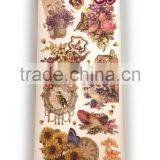 Floral Design Embossed Sticker, Antique Elegance Design Sticker for Decoration, Classic Decorative Shinny Glitter Sticker thumbnail-1