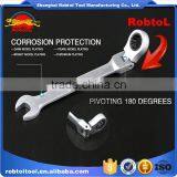 10mm Ratchet Wrench Flexible Head Gear Spanner Combination Torque Chrome Vanadium Auto Repair Two Way thumbnail-4
