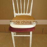 Wooden White Napoleon Chair With Cuhion for Sale thumbnail-2