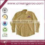 Men's 100% Cotton Twill Casual Long Sleeve Shirt With Embroidery thumbnail-1