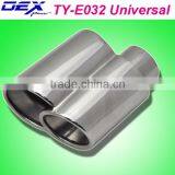 High Quality Autotive Part Stainless Steel 304 Universal Double Exhaust Tip thumbnail-1