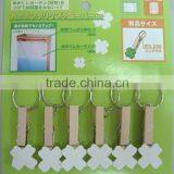 Small Craft Wood Cloth Peg With Iron Ring Manufator