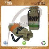 Drawstring Bag With Pu Label & Screen Print Logo With PU Pull String Closure - Ideal for Branding of Wine thumbnail-2